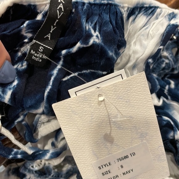 Nwt Raviya NAVY TIE-DYE Sleeveless Crochet Swim Cover-Up Dress -S - Picture 5 of 5